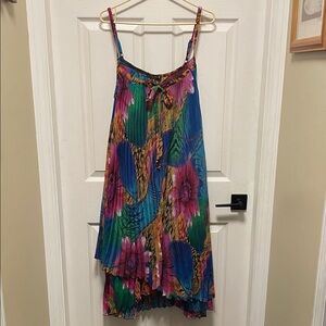 Temptation | Italy | Vibrant Tropical | Pleated | Handkerchief Dress | Size OS
